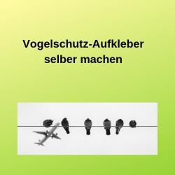 Vogelschutz-Aufkleber selber machen