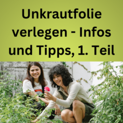 Unkrautfolie verlegen - Infos und Tipps, 1. Teil